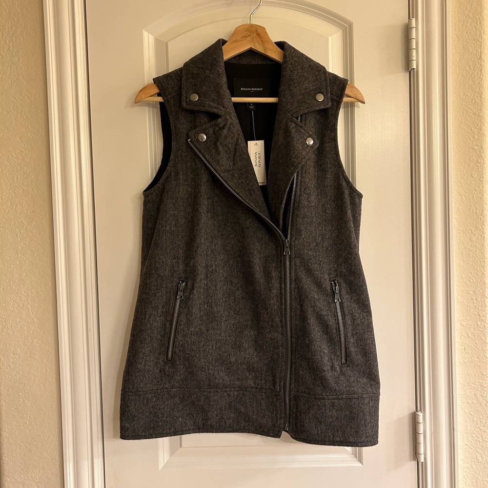 NWT Banana Republic Gray Wool Vest
